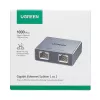 UGREEN NW301 1-to-2 Gigabit Ethernet -jakaja, 1000 Mbps, RJ45