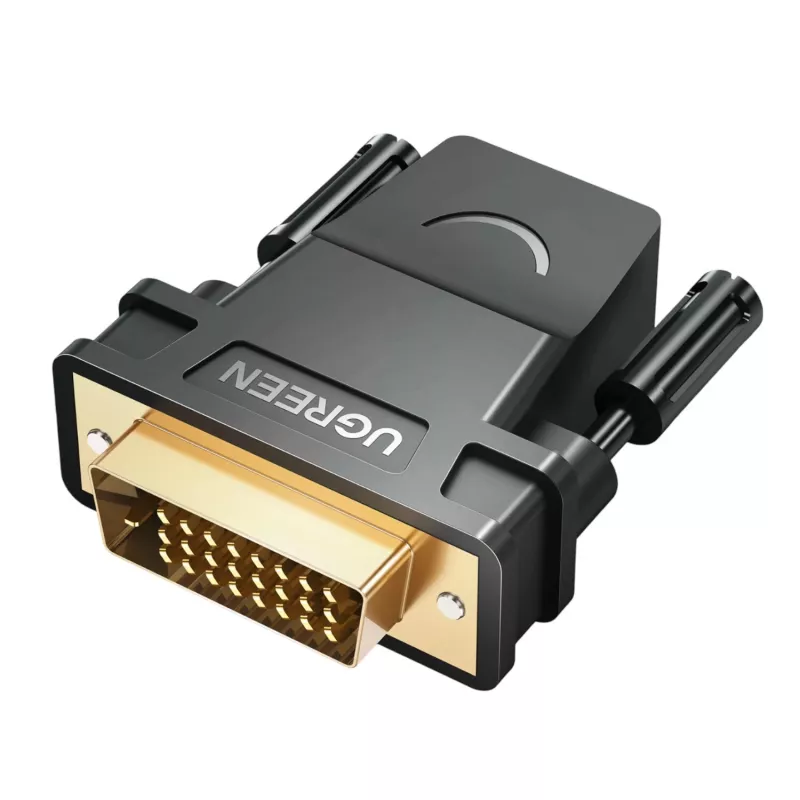 UGREEN 20124-20124 DVI (24+1) -uros - HDMI-naaras -adapteri - musta
