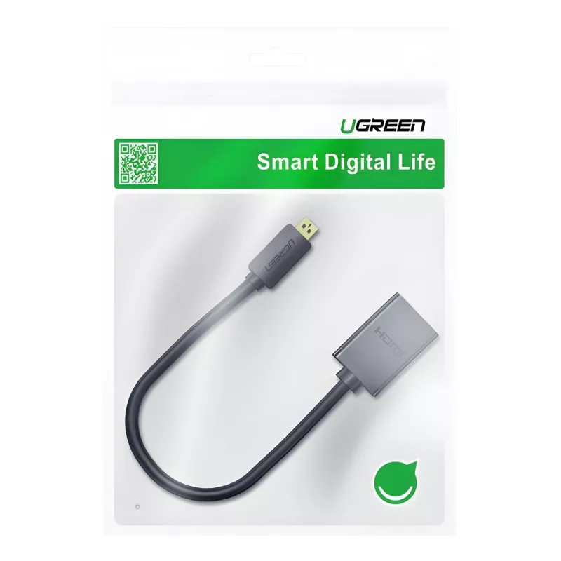 UGREEN 20134-20134 Micro-HDMI-uros HDMI-naaras-adapteri - musta