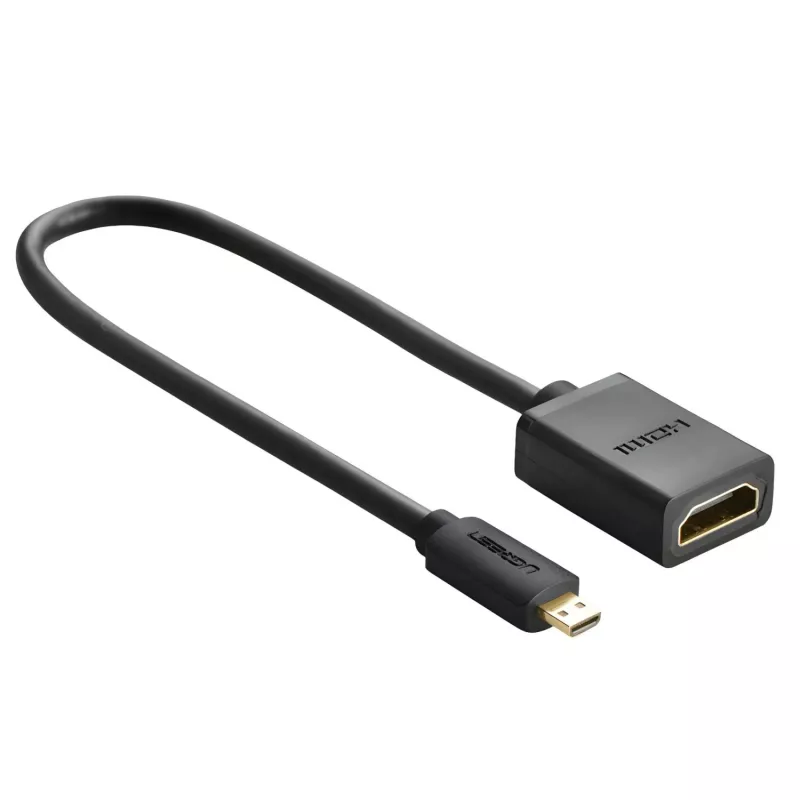 UGREEN 20134-20134 Micro-HDMI-uros HDMI-naaras-adapteri - musta