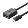 UGREEN 20134-20134 Micro-HDMI-uros HDMI-naaras-adapteri - musta