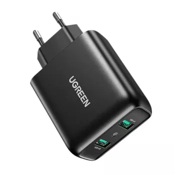 UGREEN 2xUSB-A 36W QC3.0 seinälaturi musta CD161