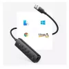 UGREEN 4-in-1 USB-keskitin 4x USB-A 3.0 PD DC 12V 0,25m musta (CM416 10915)