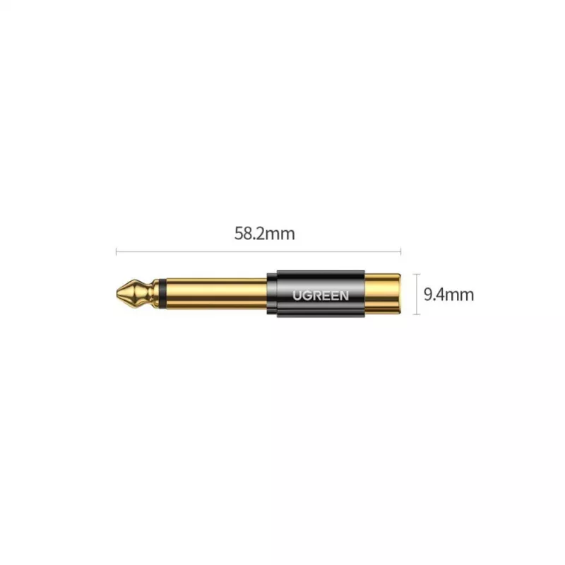 UGREEN 6,35 mm jakki RCA-liitäntään kulta-adapteri AV169 80731