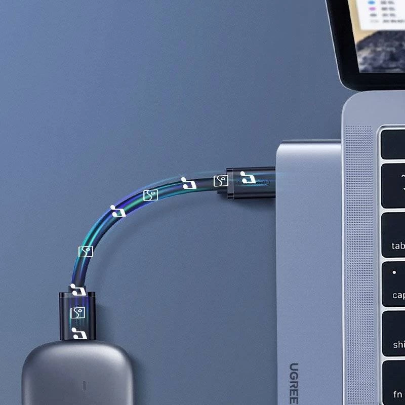 UGREEN 60559 5-in-2 USB-C-keskitin MacBook Pro/Airille, USB-C PD 100W, HDMI 4K, 3x USB 3.0