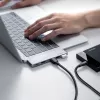 UGREEN 60559 5-in-2 USB-C-keskitin MacBook Pro/Airille, USB-C PD 100W, HDMI 4K, 3x USB 3.0