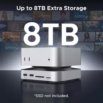 UGREEN 65487 USB-C 11-in-1 -telakointiasema Mac Mini M4/M4 Pro -laitteelle M.2-SSD-paikalla, Space Grey