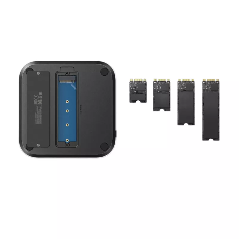 UGREEN CM841 11-in-1 USB-C-telakointiasema Mac Mini M4/M4 Pro -tietokoneelle, 3x USB-A 3.2, 2x USB-C 3.2, 2x USB-A 3.0, NVMe, SD/TF, harmaa