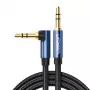UGREEN kulmikas AUX-kaapeli 2 x Mini Jack 3,5 mm 1,5m sininen (AV112)