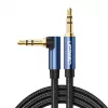 UGREEN kulmikas AUX-kaapeli 2 x 3,5 mm minijakki 1 m sininen (AV112)