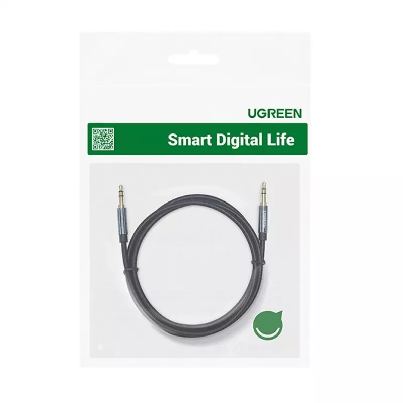 UGREEN AUX-äänikaapeli 3,5 mm kulmaliitin 2 m sininen (AV112)