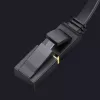 UGREEN Cat 7 STP Ethernet-verkkokaapeli 10m musta litteä RJ45 LAN 10 Gbps