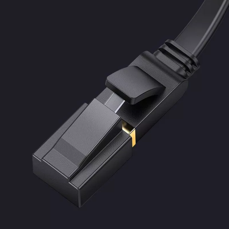 UGREEN Cat 7 STP Ethernet-verkkokaapeli 10m musta litteä RJ45 LAN 10 Gbps