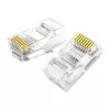 UGREEN Cat6 RJ45 -modulaaripistoke - läpinäkyvä kultakontakteilla (10 kpl)