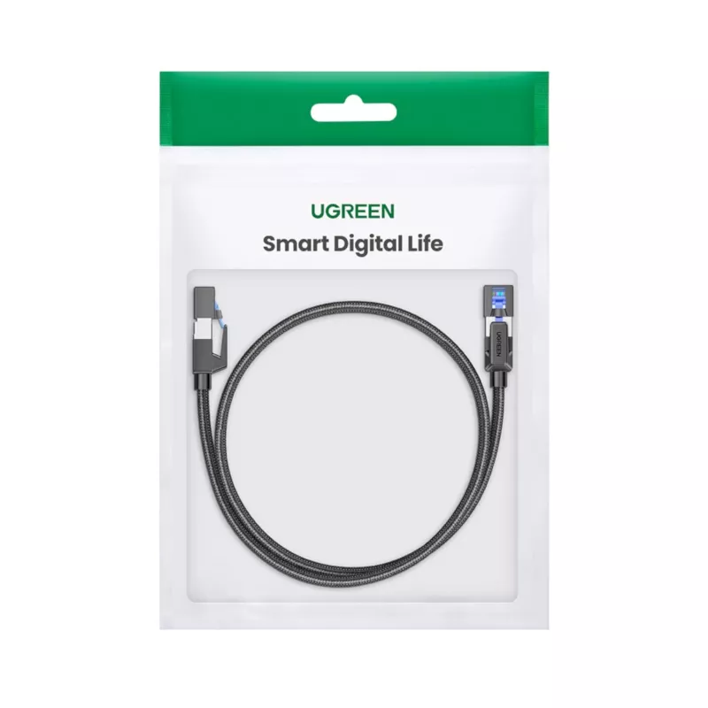 UGREEN Cat8 nailonpunottu Ethernet-kaapeli - 40Gbps modulaarisilla liittimillä - 3m