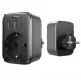 UGREEN CD314 30W GaN laturi 2 USB-A, 1 USB-C ja 1 AC-pistorasialla, EU-pistoke, musta