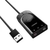 UGREEN CM129 USB-A - 3,5 mm ulkoinen stereoäänisovitin - musta