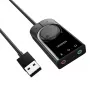 UGREEN CM129 USB-A - 3,5 mm ulkoinen stereoäänisovitin - musta