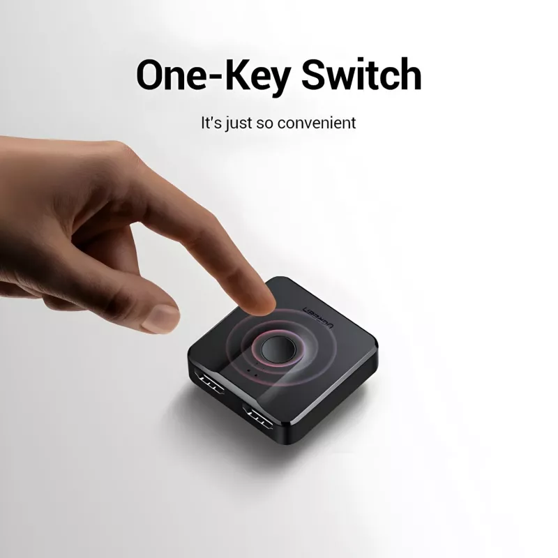 UGREEN CM217-50966 2-in-1 kaksisuuntainen 4K HDMI-kytkin - musta