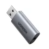 UGREEN CM383-80864 USB-A - 3,5 mm ääniliitäntä ulkoinen äänisovitin - hopea
