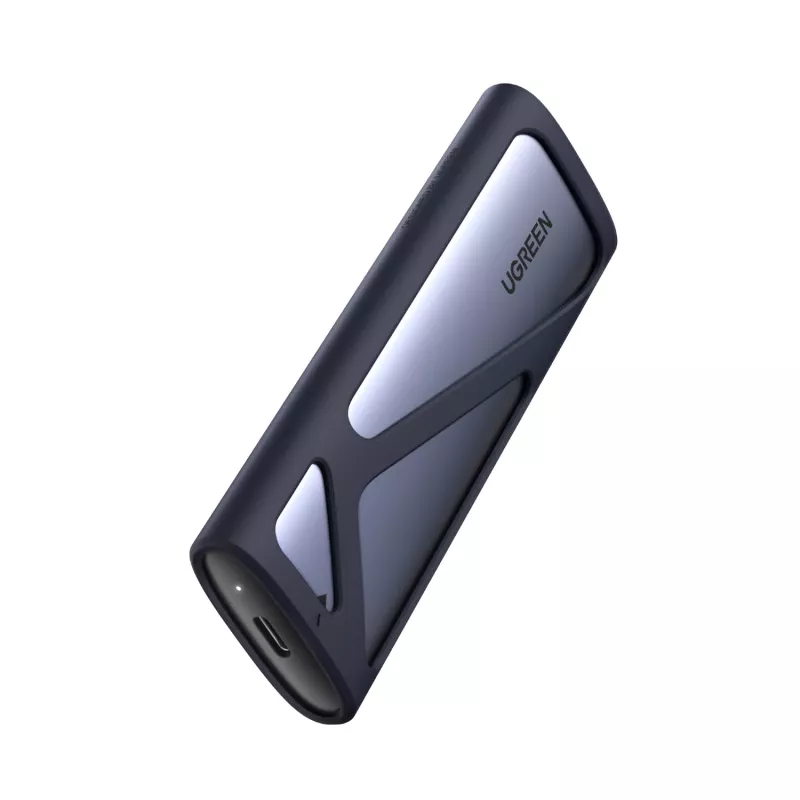 UGREEN CM400-90264 M.2 NVMe/SATA SSD-kotelo 10Gbps USB-C 3.2 Gen 2 työkaluton alumiini hopea