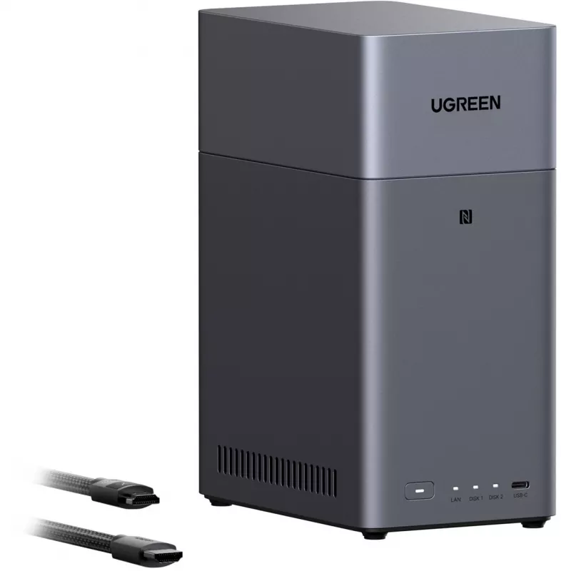 UGREEN DH2300 + 2x 6 TB Seagate IronWolf HDD -paketti (musta)