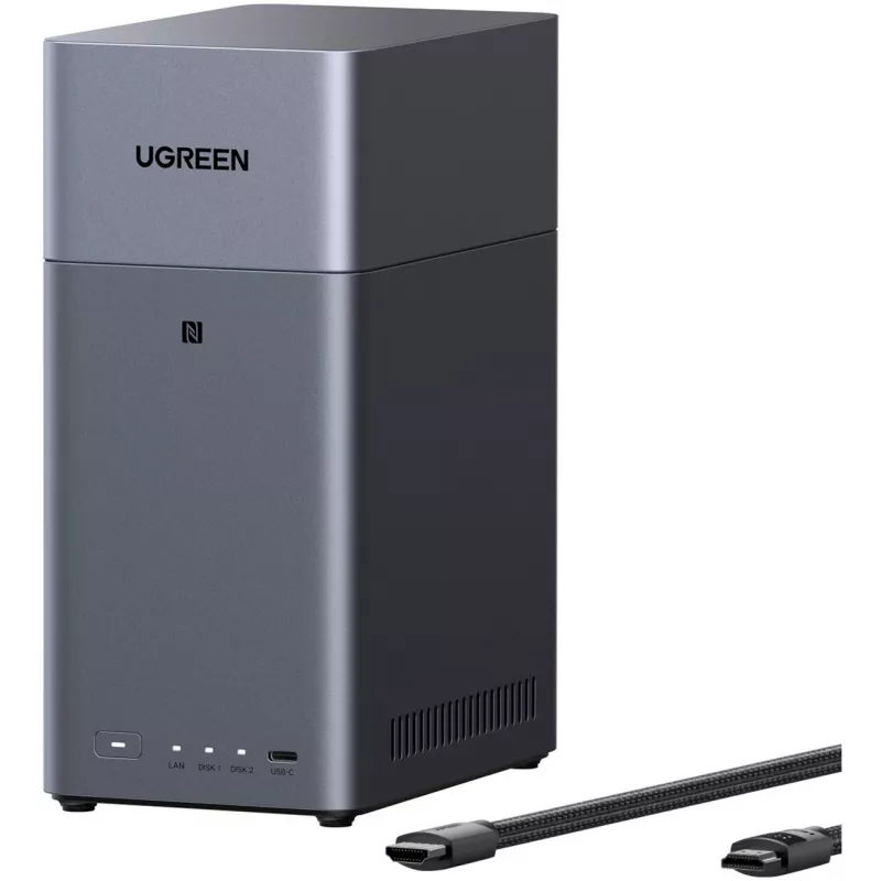 UGREEN DH2300 + 2x 6 TB Seagate IronWolf HDD -paketti (musta)
