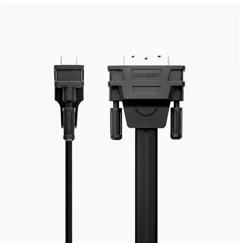 UGREEN DVI-D 24+1 - VGA aktiivinen videosovitin (uros - naaras) – musta
