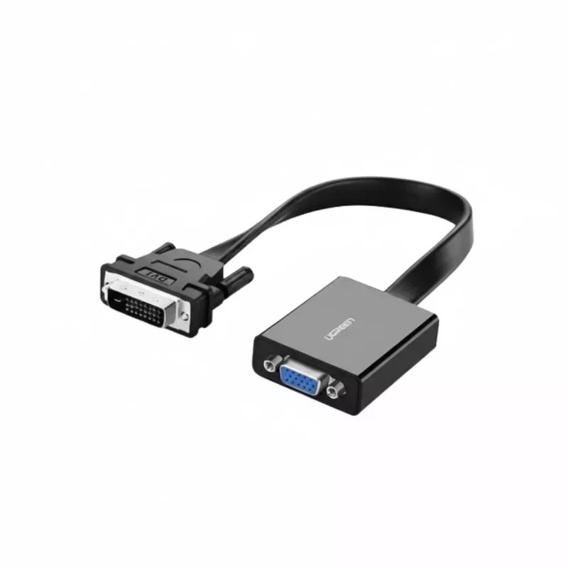 UGREEN DVI-D 24+1 - VGA aktiivinen videosovitin (uros - naaras) – musta