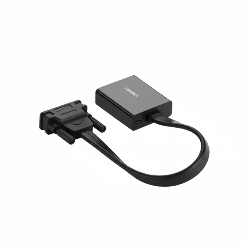 UGREEN DVI-D 24+1 - VGA aktiivinen videosovitin (uros - naaras) – musta