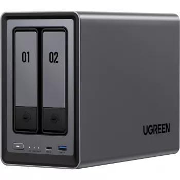 UGREEN DXP2800+ 2x Seagate IronWolf HDD -paketti - 2-paikkainen NAS Intel Celeron N5105, 8GB DDR4, 2x 2,5GbE, sis. 2x 4TB HDD