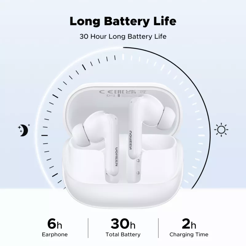UGREEN EchoBuds Magic langattomat in-ear-kuulokkeet, valkoinen