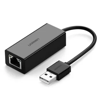 Ugreen ulkoinen verkkokortti RJ45 - USB 2.0 100 Mbps Ethernet musta (CR110 20254)