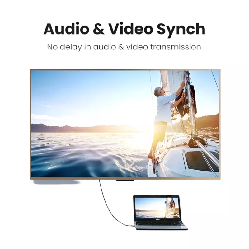 UGREEN HD101 HDMI 2.0 -kaapeli 4K 60Hz 2m musta-keltainen