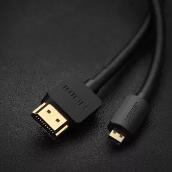 UGREEN HD127 Micro-HDMI–HDMI-kaapeli 4K 3D 1,5 m musta