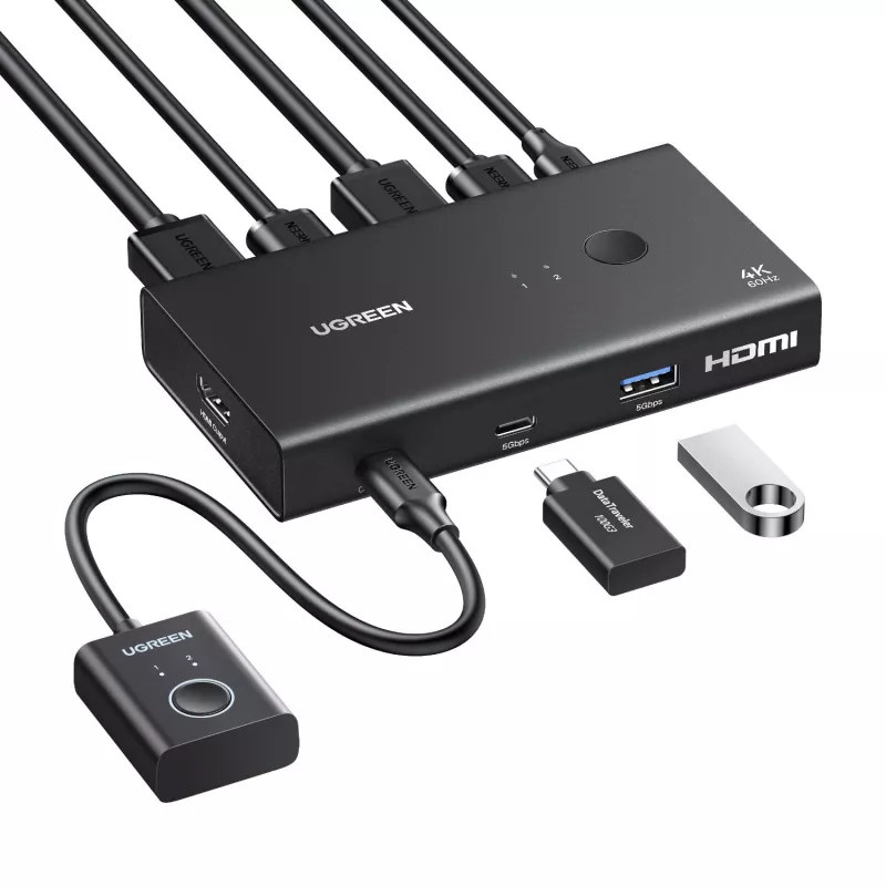 UGREEN HDMI 2.0 KVM-kytkin 2-in-1 out