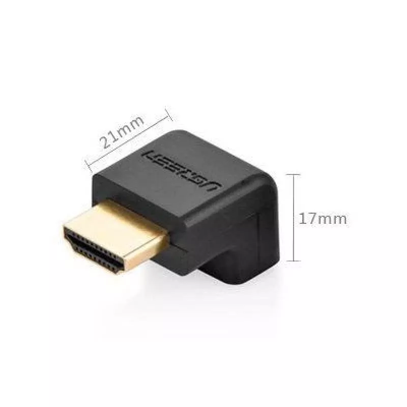 UGREEN HDMI-kulma-adapteri 90 astetta alas 4K 60Hz HD112 musta