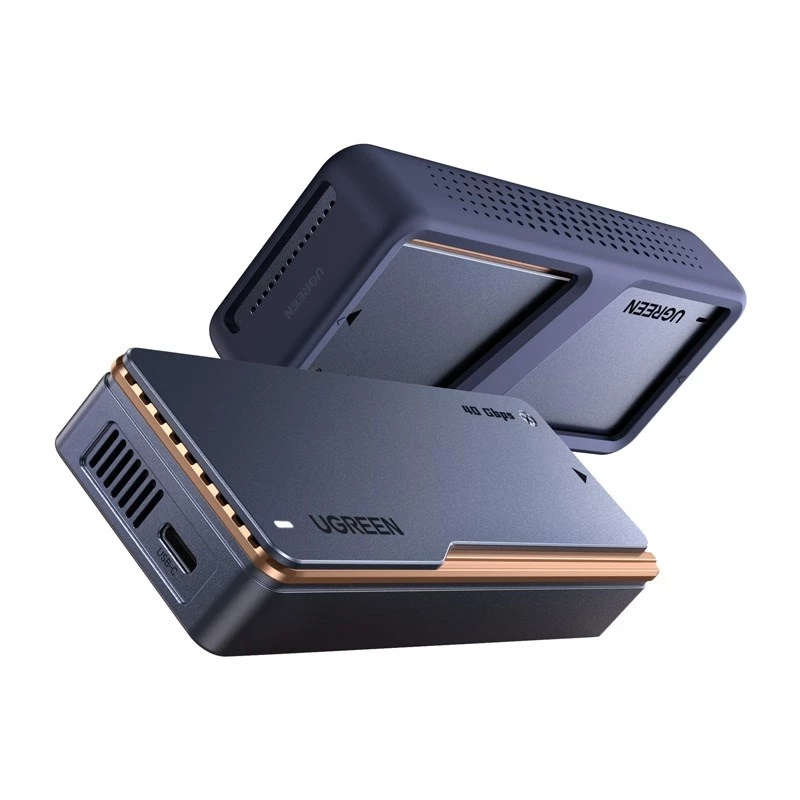 UGREEN M.2 NVMe SSD -kotelo D703 USB4 40Gbps työkaluton alumiini Space Grey