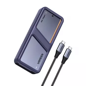 UGREEN M.2 NVMe SSD -kotelo D703 USB4 40Gbps työkaluton alumiini Space Grey