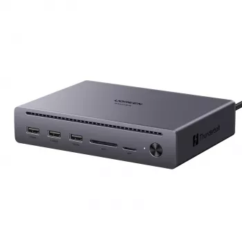 UGREEN Maxidok 10-in-1 Thunderbolt 5 -telakointiasema 8K triple display -tuella ja 140W Power Delivery -latauksella