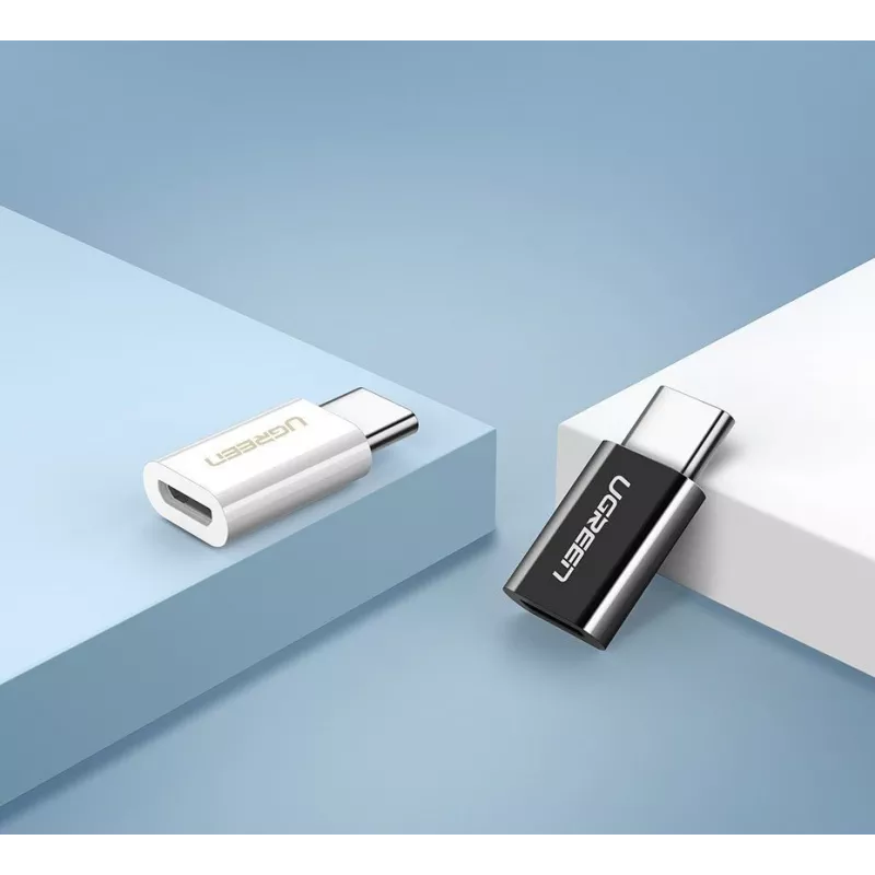 UGREEN Micro USB - USB-C-sovitin, musta (30391)