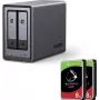 UGREEN NASync DXP2800 2-paikkainen NAS 16 TB:llä (2x 8 TB Seagate IronWolf) Intel N100 8 GB DDR5