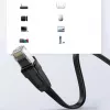UGREEN NW102 Cat6 litteä Ethernet-verkkokaapeli 8m - musta