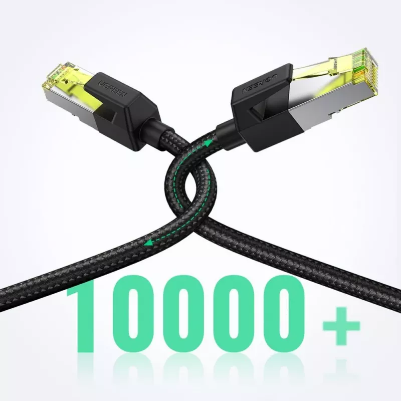 UGREEN NW150 Cat 7 Ethernet-verkkokaapeli 3 m - musta