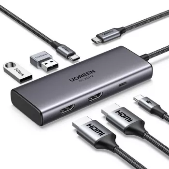 UGREEN Revodok Pro 206 USB-C 6-in-1 -keskitin (15852)