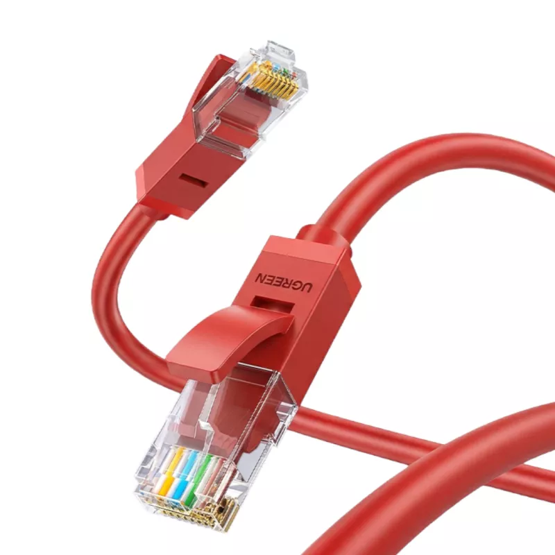 UGREEN RJ45 CAT6 Ethernet 0,5m LAN-verkkokaapeli - punainen (1Gbps, 250MHz)