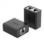 UGREEN RJ45-haaroitinadapteri 2 kpl:n pakkaus (musta) - Ethernet-verkkohaaroitin, 1x RJ45-uros 2x RJ45-naaras, 100 Mbps, Cat5/Cat5e/Cat6-yhteensopiva, passiivinen, Plug & Play
