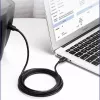 UGREEN US135 USB 2.0 A-B -kaapeli, kullattu, 2 m, musta