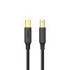 UGREEN US135 USB 2.0 A-B -kaapeli, kullattu, 2 m, musta