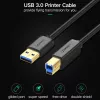 UGREEN US210 USB 3.0 A - B kaapeli, 2m, musta